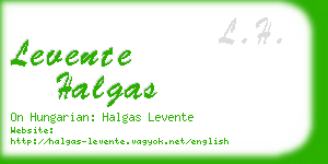 levente halgas business card